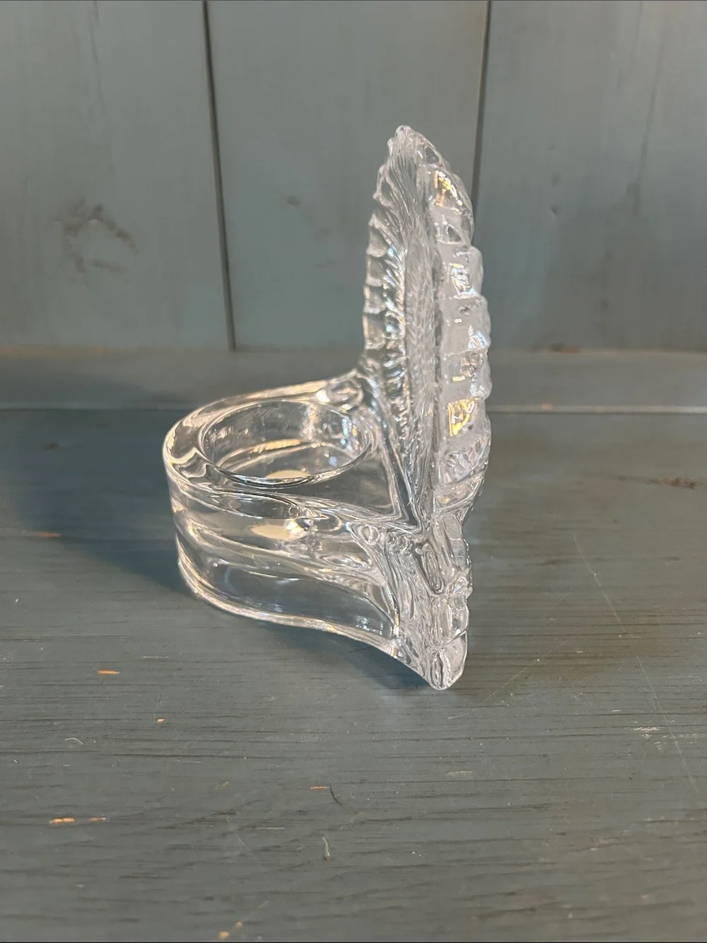 Vintage 1990’s PartyLite Clear Glass Sunflower Decorative Tealight - Home